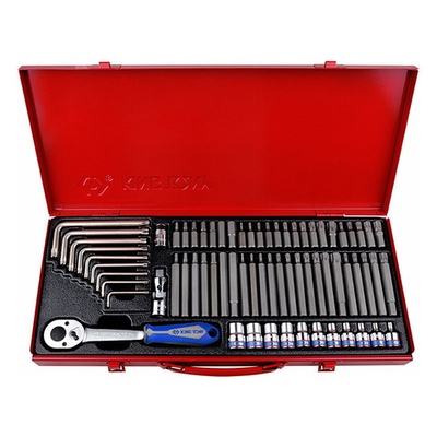 KING TONY (5169PR) Набор вставок (бит) 10 мм, TORX, SPLINE, HEX, 69 предметов