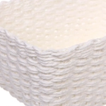 Корзинки интерьерные для хранения 3шт в наборе «ПАРНАУ», цвет белый, 16*11*10/16*11*10/25*18*11,5см (лейбл)