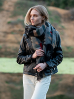 Шарф теплый с орнаментом Навахо