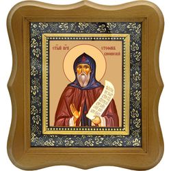 Стефан Вифинский (Халкидонский) Преподобный. Икона на холсте.