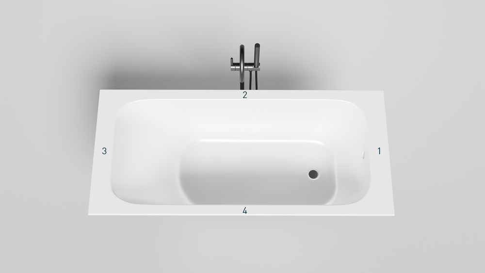 Ванна встраиваемая ORLANDO 160 глянцевая S-Sense