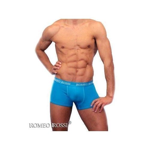 Мужские трусы боксеры c резинкой Romeo Rossi бирюзовые RR6005-10