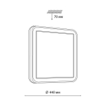 7621/DL PALE SN 162 Светильник пластик/черн./медный LED 48Вт 3000-6300K 440х440 IP43 пульт ДУ EFFA