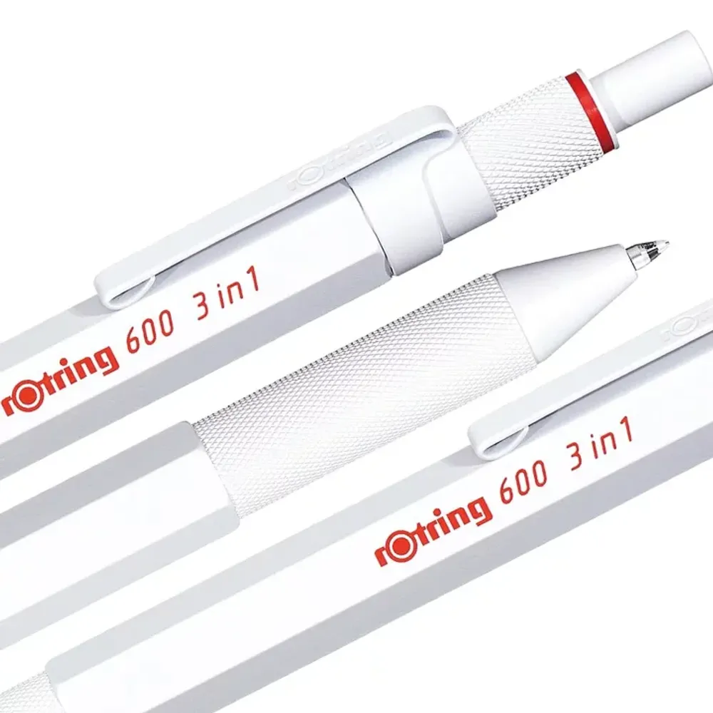 Мультифункциональная ручка ROTRING 600 3 в 1 IRON белая (2149494) 3
