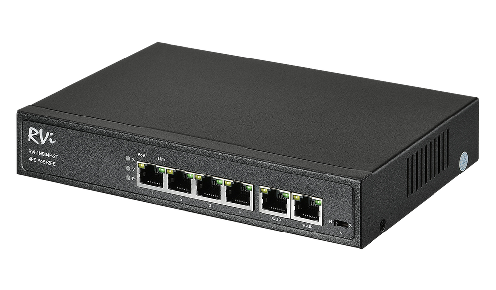 RVi-1NS04F-2T Коммутатор с питанием по PoE