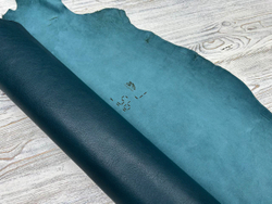 Poncho Lux Turquoise (1,3-1,5 мм), цв. Зеленый, натуральная кожа козы