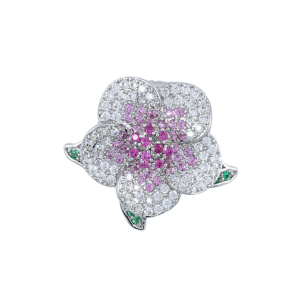 Брошь Fiore Luna Лютик Zircon+магнит XR10596 S