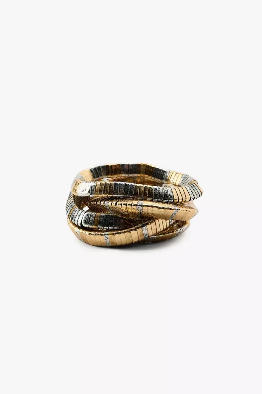 ZARA НАБОР ЭЛАСТИЧНЫХ БРАСЛЕТОВ С МЕТАЛЛИЧЕСКИМИ ЭЛЕМЕНТАМИ, ЗОЛОТОЙ/СЕРЕБРЯНЫЙ