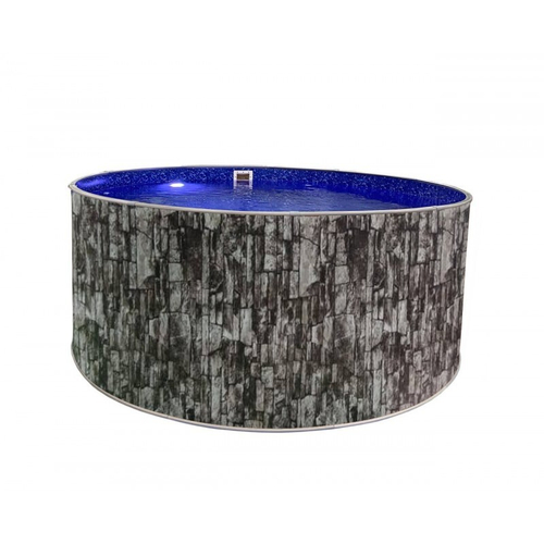 Бассейн круглый Лагуна ( 3,00 х 1,25)(природный камень)каркас,скиммер,чашка 0,4мм/30012-04