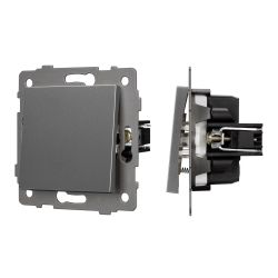 Механизм выключателя одноклавишный самовозвратный SWT-MKR1-PL-GR-V (250V, 10A) (Arlight, -) 049881