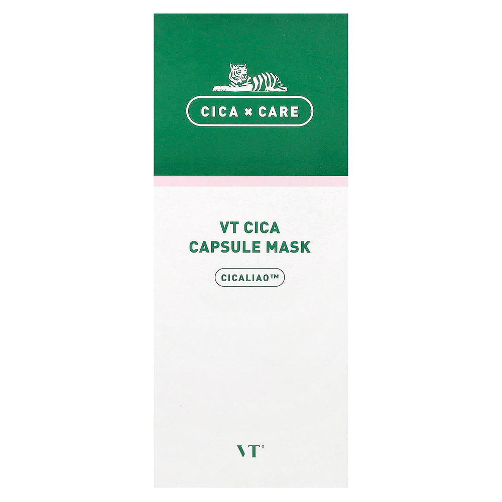 VT Cosmetics, VT Cica, маска для лица в капсулах, 10 шт. по 7,5 г