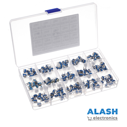 Набор переменных резисторов RM065 150 шт — подстроечные потенциометры разных номиналов для Arduino, электроники и радиомонтажа