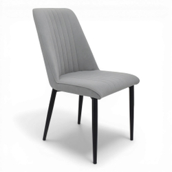 Стул "Софти" (арт. 325), велюр Бренди В22 серый, ножки черные