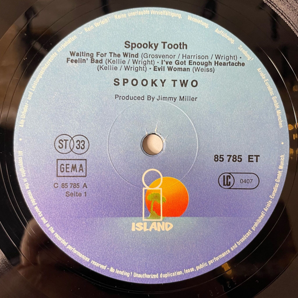 Винтажная виниловая пластинка LP Spooky Tooth Spooky Two (Germany 1984)