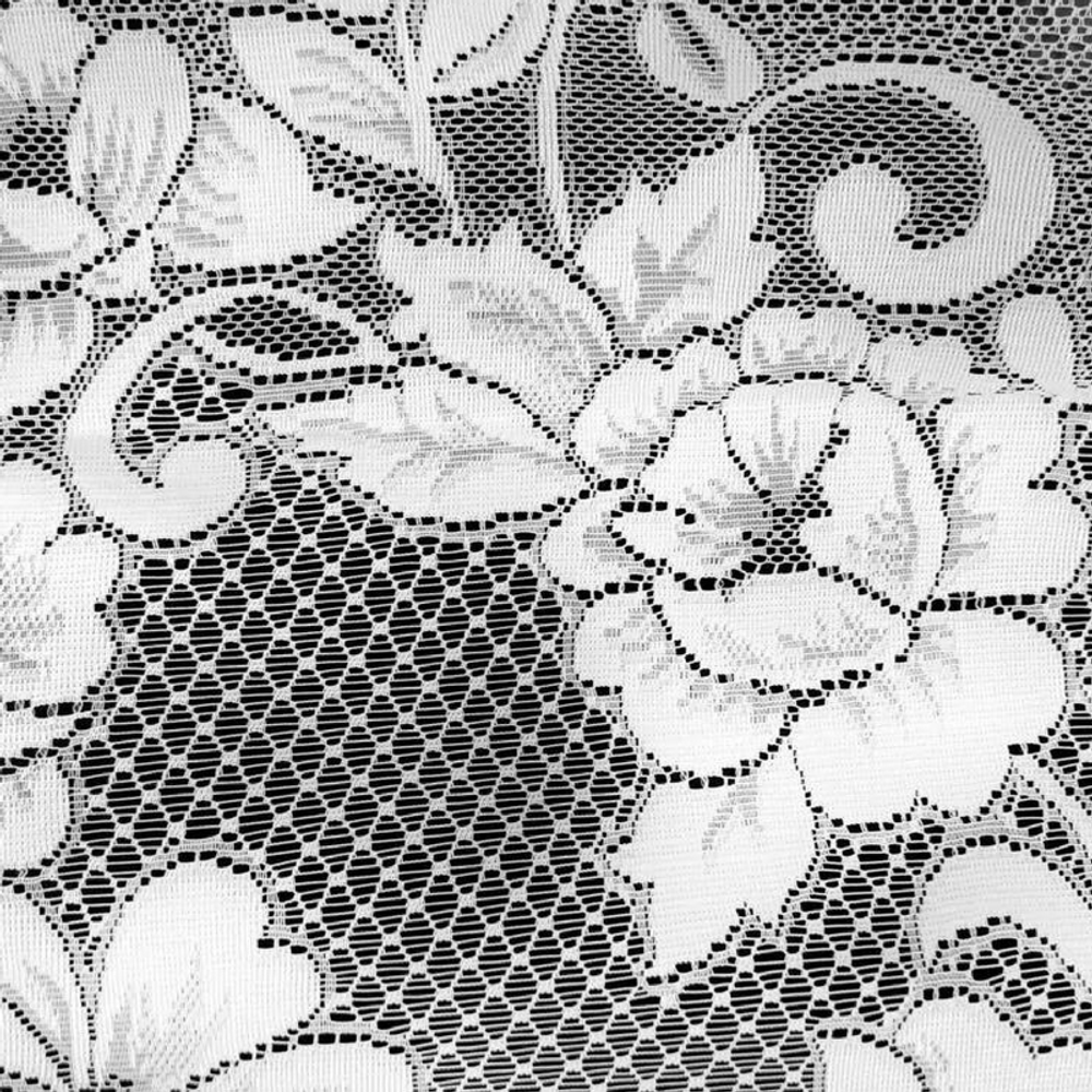 Полотно жаккардовое рис. 2-15-20 Б,  высота 0.8м, цвет белый, Россия.