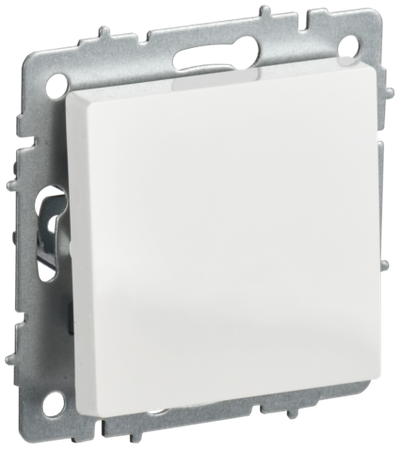 BRITE Выключатель 1-клавишный проходной 10А ВС10-1-6-БрБ белый