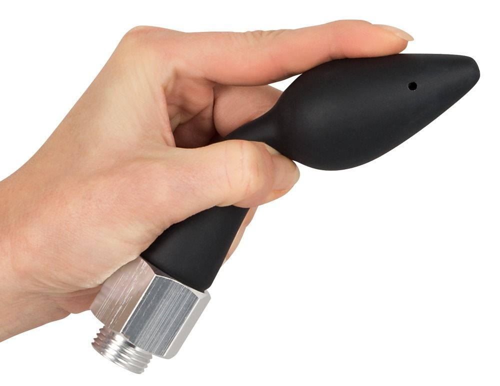 Чёрная анальная насадка для душа Anal Douche Rear Splash (Цвет: черный)