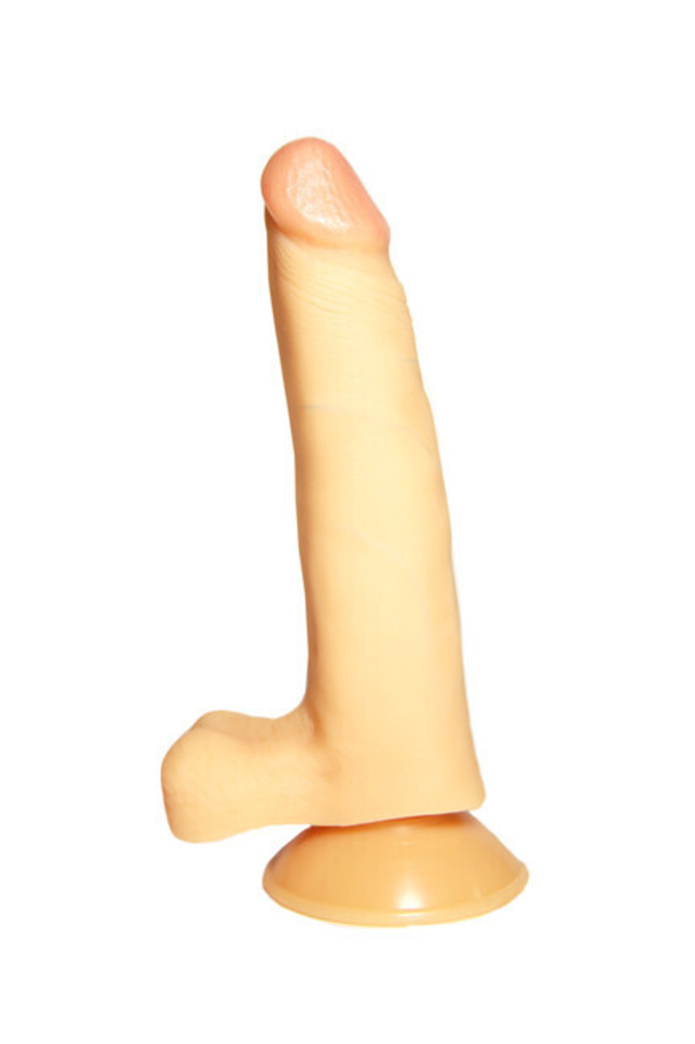 Реалистичный тонкий фаллос на присоске 16,5 см (Цвет: черный с серебряным)