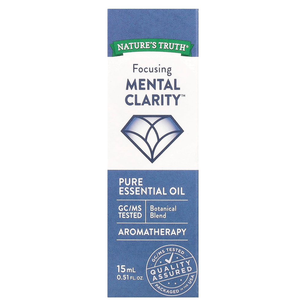 Nature's Truth, Чистое эфирное масло, Focusing Mental Clarity ™, 15 мл (0,51 жидк. унц.)
