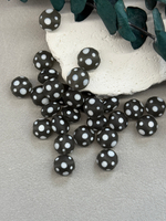 Стеклянные матовые бусины лэмпворк 14*9 мм "Данайда", 2 штуки