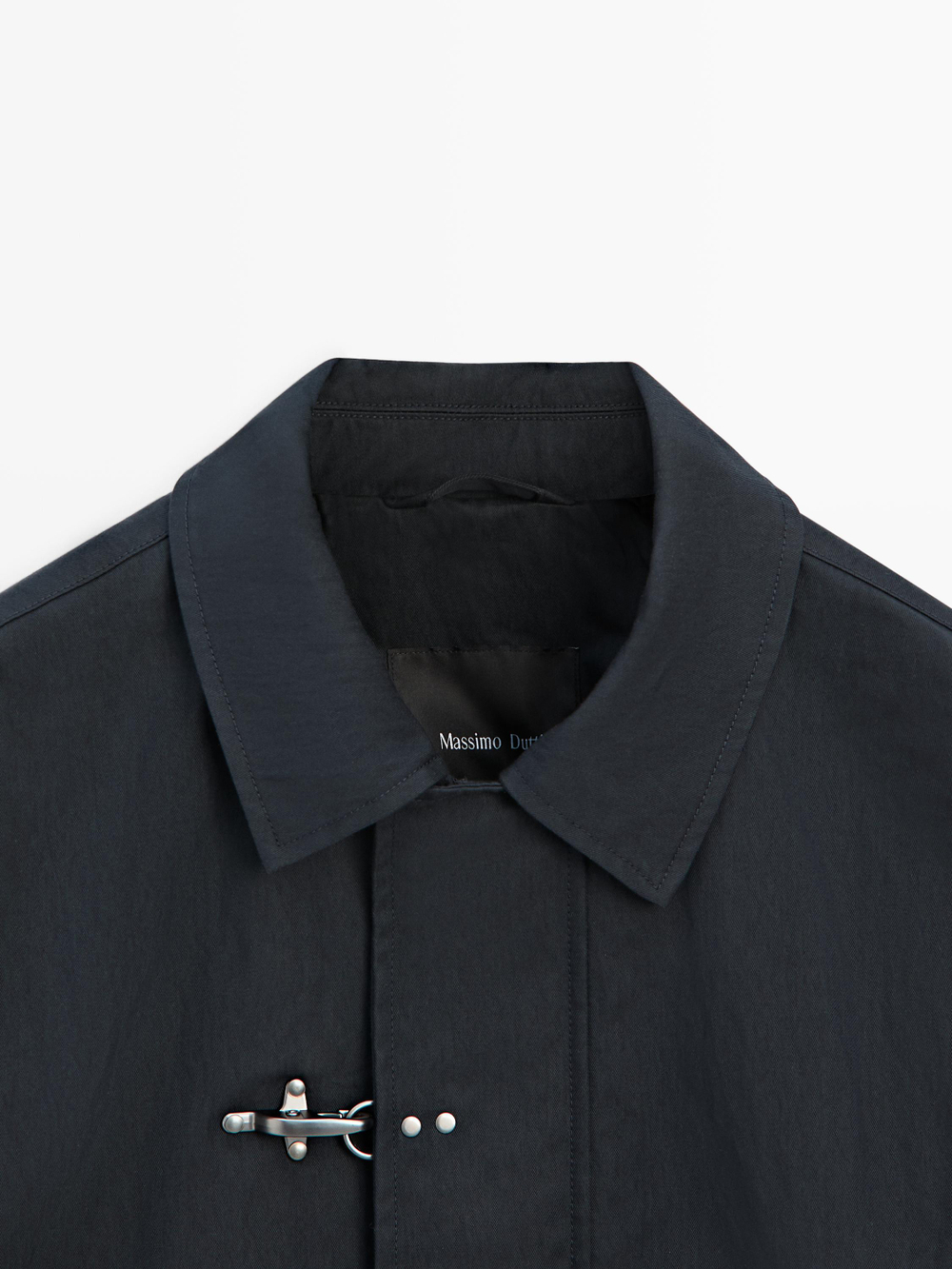 Massimo Dutti Куртка из смесового хлопка с застежками-тоггл, темно-синий