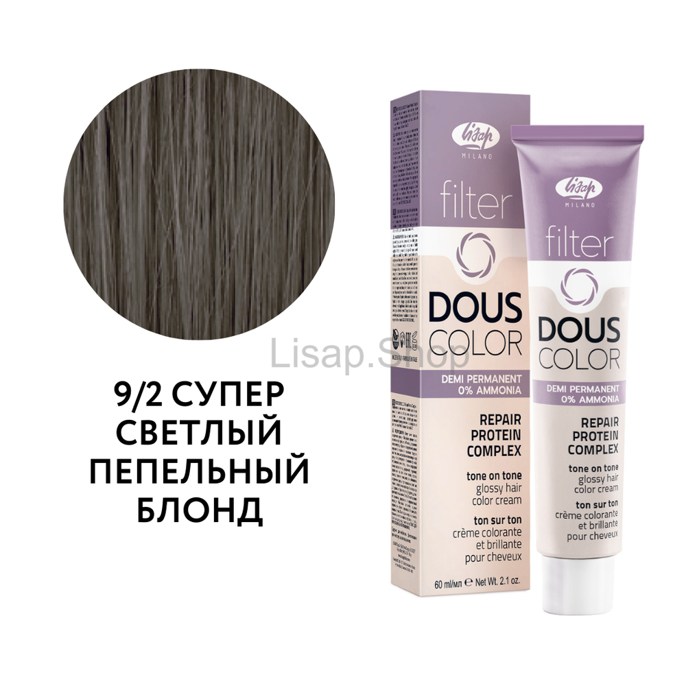 Полуперманентный безаммиачный крем-краситель тон-в-тон "Filter Dous Сolor" (60мл)