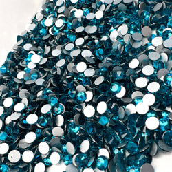 Стразы CR Blue Zircon SS16 сине-зеленые холодной фиксации