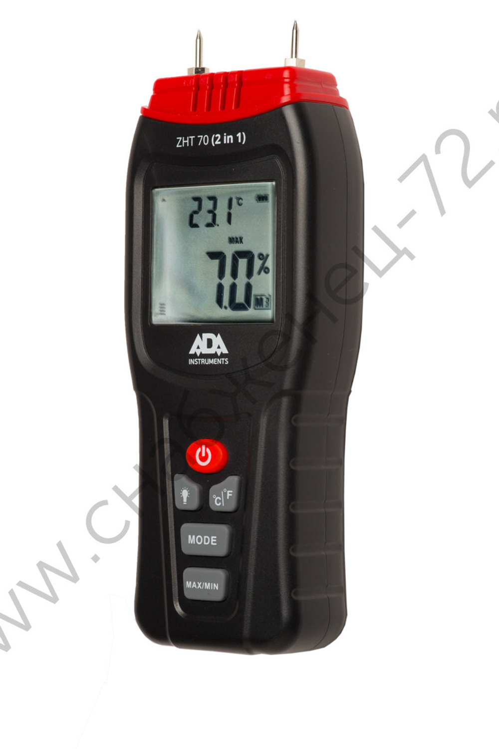 Измеритель влажности и температуры контактный ADA ZHT 70 (2 in 1) (древесина, строительные материалы, температура воздуха)