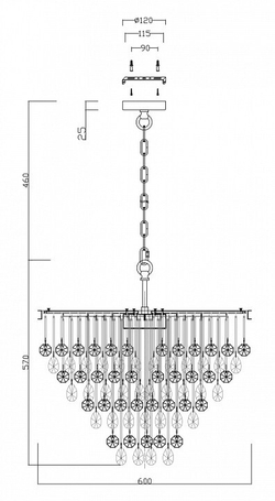 Подвесная люстра Maytoni MOD091PL-07CH