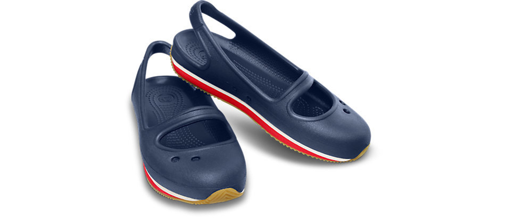Балетки Girls Crocs Retro Mary Jane Children's Navy / Red