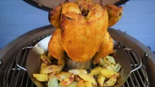 Подставка для запекания курицы на пиве/вине/маринаде, нержавеющая сталь, Monolith
