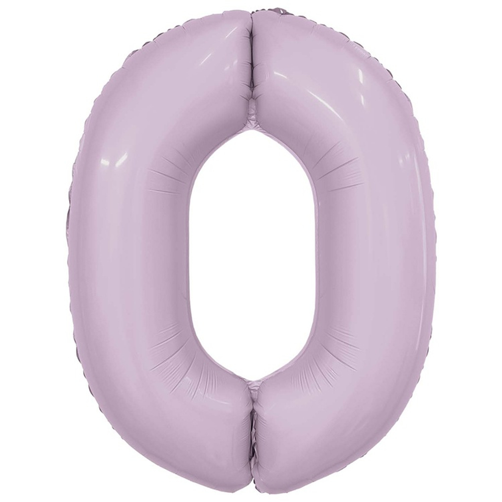 Шар фольгированный Цифра 0 101 см (Сиреневый)