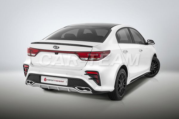 Спойлер на Kia Rio IV "ЮролТюнинг" окрашенный в цвет