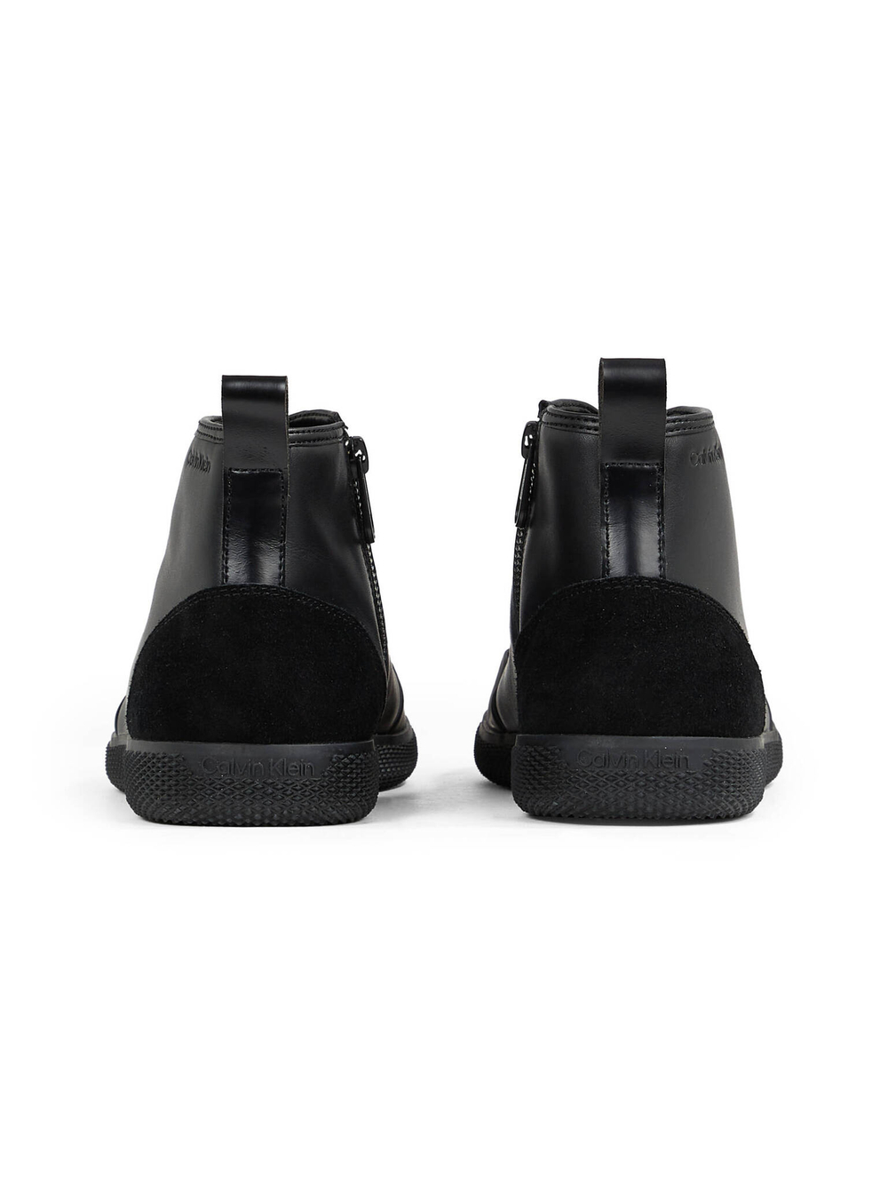 Кожаные кроссовки Calvin Klein - черный(HM0HM01586)