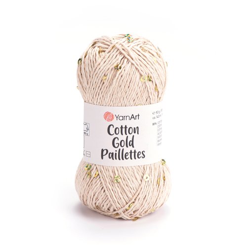 Пряжа YarnArt Cotton Gold Paillettes (7104)