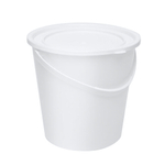 Ведро с герметичной крышкой и ручкой 7 л (белое)