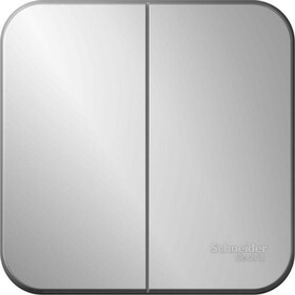 Выключатель 2-кл. ОП Blanca 10А IP20 250В с изолир. пластиной алюм.