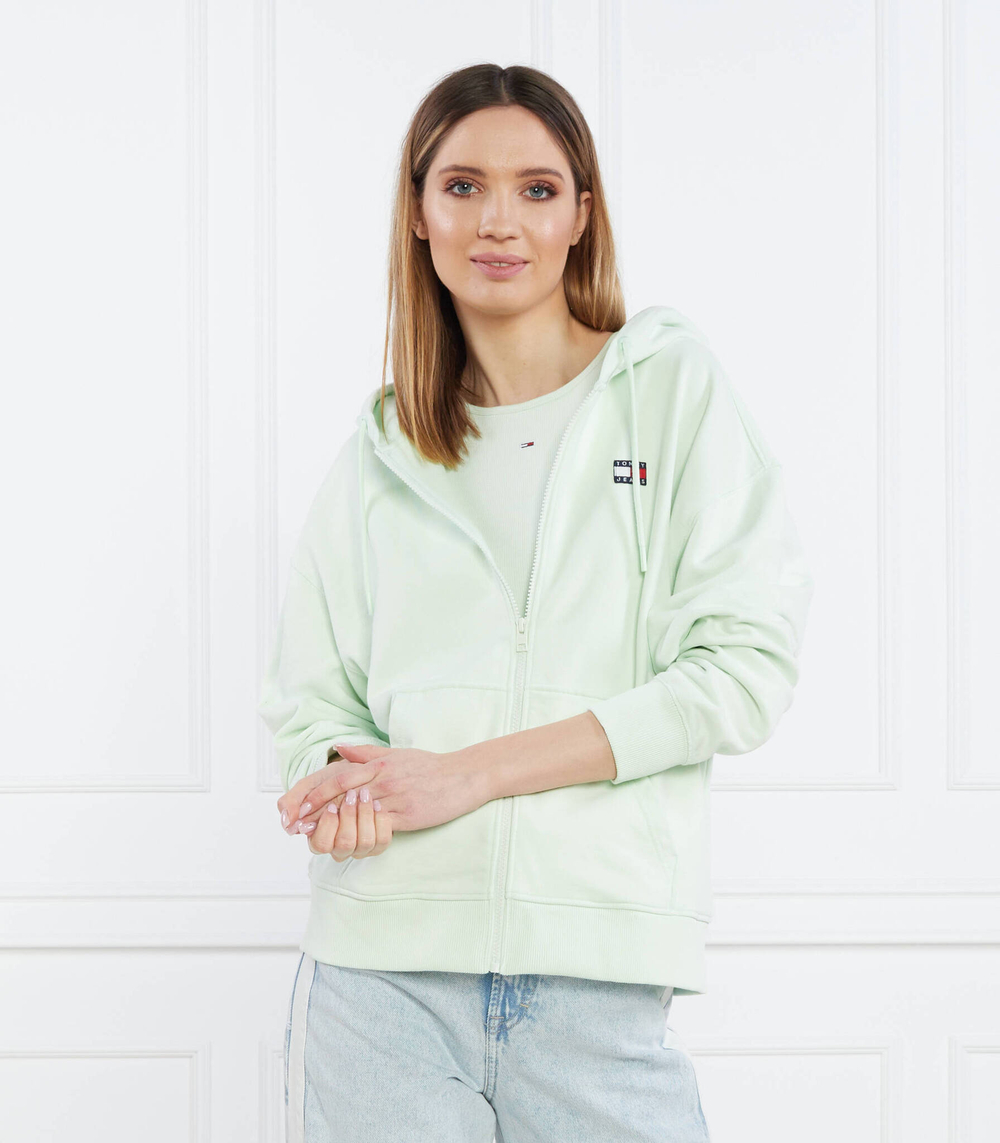 Худи TJW RLX XS BADGE ZIP TRHU Tommy Jeans - зеленый(DW0DW15748)