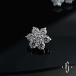 Накрутка "Lacus" - Белое золото - White CZ