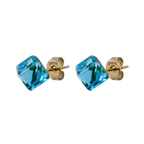 Серьги пусеты Fiore Luna  Aquamarine SWE2127/2 A G