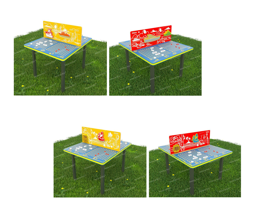 Уличный развивающий игровой стол Морской бой