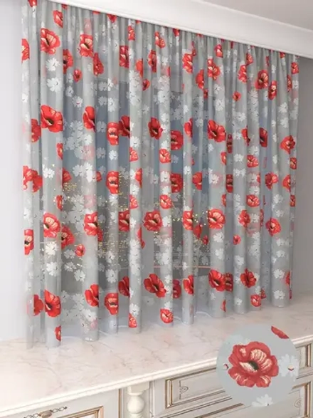 Тюль на кухню короткая 180х280 см