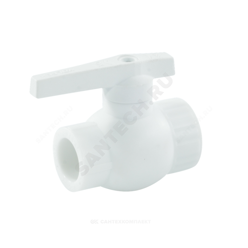 Кран шаровой PP-R комбинированный белый Дн 32х1" Ру25 ВР VALFEX 10144132