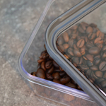 Набор емкостей для сыпучих 3шт 0,4л на подставке "Cubbo Scandi", серый