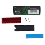 Кулер для SSD BaseTech HeatSink, M2 2280, пассивный, Al, красный (BT-HTS-M22280-R)