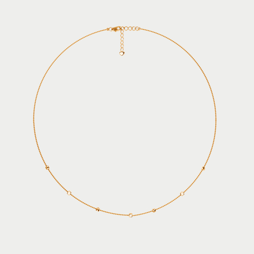 Колье женское из розового золота 585 пробы без вставок (арт. 01-807817)