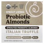 Sprout Living, Пробиотический миндаль, итальянский трюфель с рейши и грибами чага, 10 пакетиков по 28 г (1 унция)