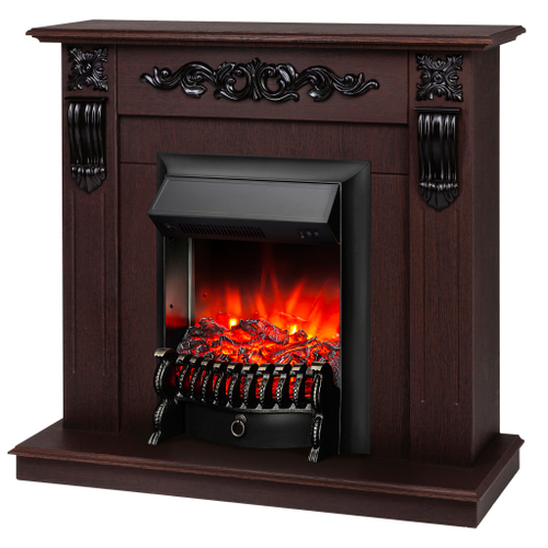 Каминокомплект Real Flame Dominica DN с очагом Fobos Lux Black (без пульта)