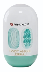 Бирюзовый мастурбатор-яйцо Twist Angel (Цвет: бирюзовый)