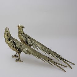 Bello De Bronze Статуэтка Фазаны пара, золото